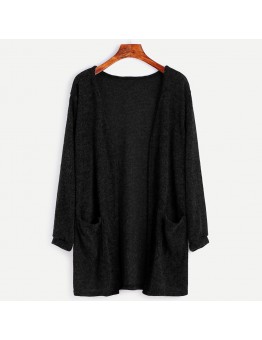 Women Long Sleeve Oversized Loose Knitted Sweater Jumper Cardigan Outwear Coat