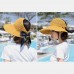 Women Memory Steel Wire Brim Bow Design Straw Hat Foldable Big Brim Summer Sunshade Suncreen Empty Top Hat Bucket Hat