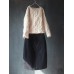 Vintage Women Pure Color Cotton Thicken Skirts