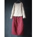 Vintage Women Pure Color Cotton Thicken Skirts